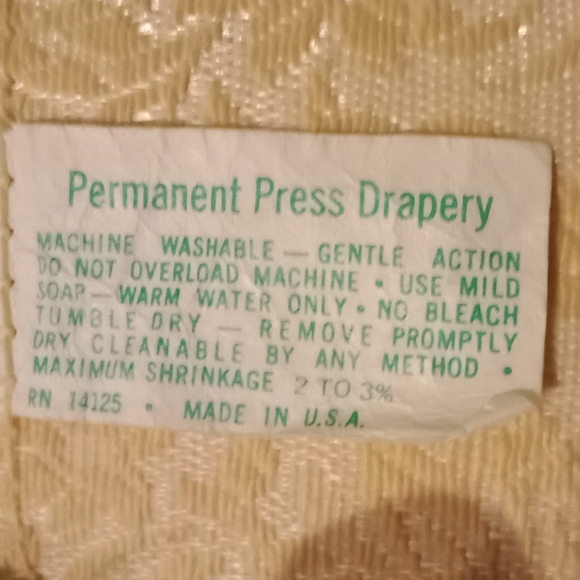 Rare Vintage 60s Permanent Press Pinch Pleated Yellow Winter Drapery - Picture 5 of 13